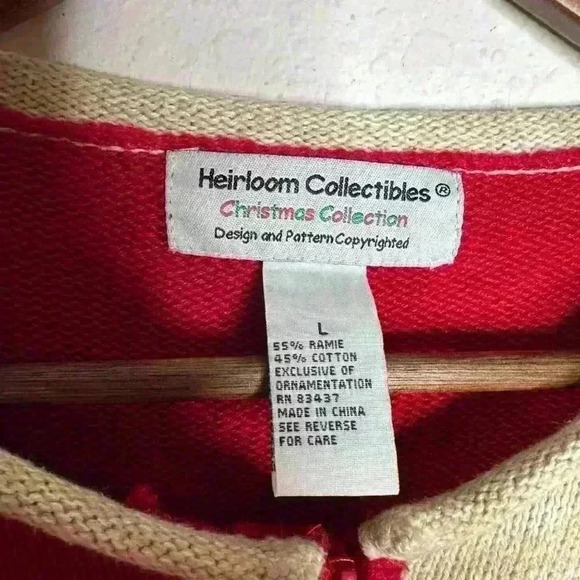 VNTG Heirloom Collectibles Christmas Collection Sweater Sz L - Picture 5 of 8